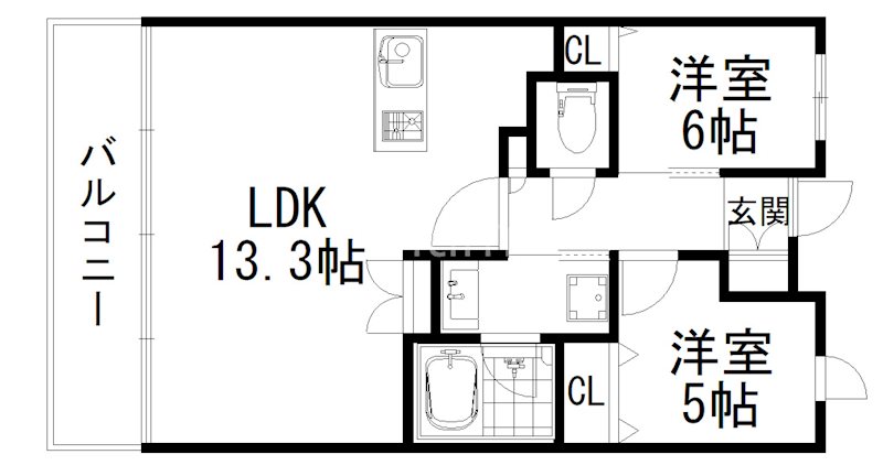 伽羅コート伏見の間取り