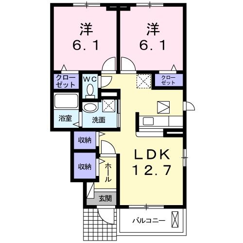 ジェルメ　４７　Ａの間取り