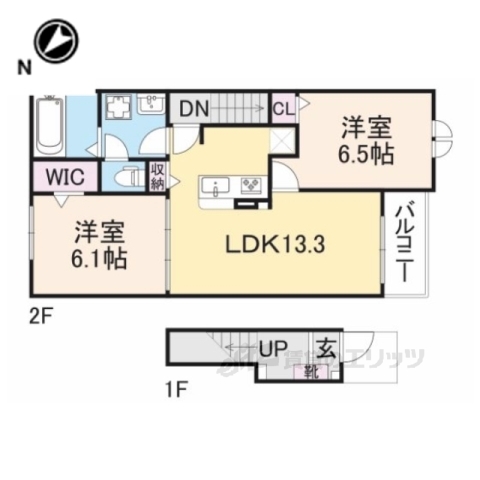 プリムローズ４東近江の間取り