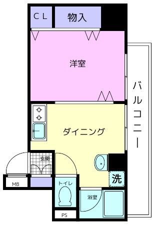 和歌山市屋形町のマンションの間取り