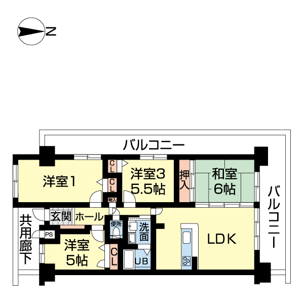 ハウベストマンショングリーンヒルの間取り