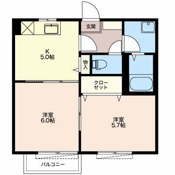 コーポＭＥＩＷＡ　Ｂの間取り