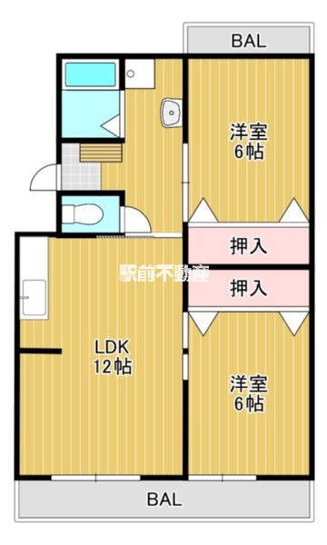 大西コーポラスの間取り