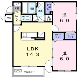 Ｒｅａｒｅｖｅ北桑園（リアレーブ）の間取り