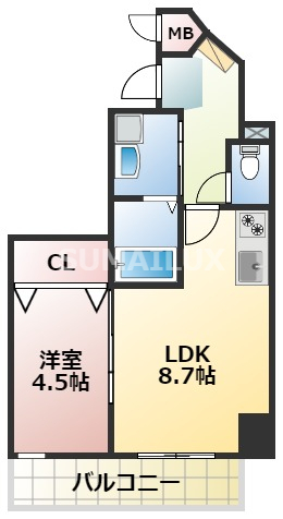 熊本市中央区神水のマンションの間取り