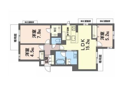 大阪市阿倍野区橋本町のマンションの間取り