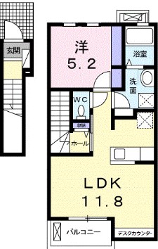 シューネスハイム　ミルト西館の間取り