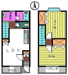 会津若松市千石町のアパートの間取り