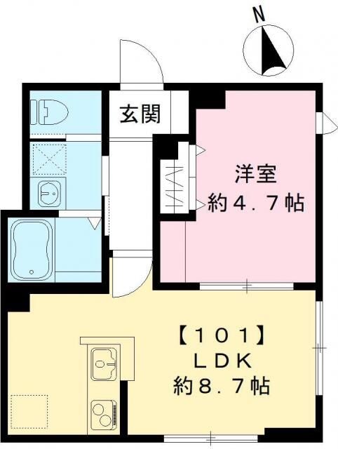 東京都世田谷区上北沢５（アパート）の賃貸物件の間取り