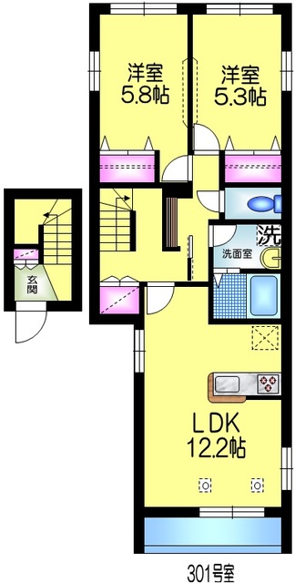 メゾン　ソレイユの間取り