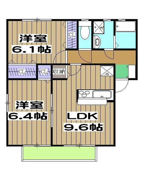 ビーグルスクエア２　Ｄ棟の間取り