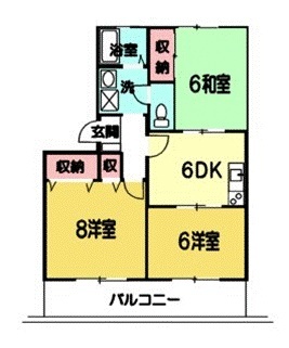 栗東市苅原のアパートの間取り