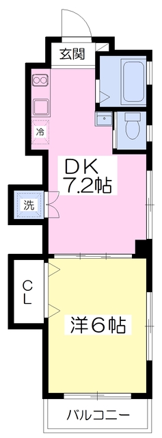 チェリーロード岩瀬Ｂの間取り