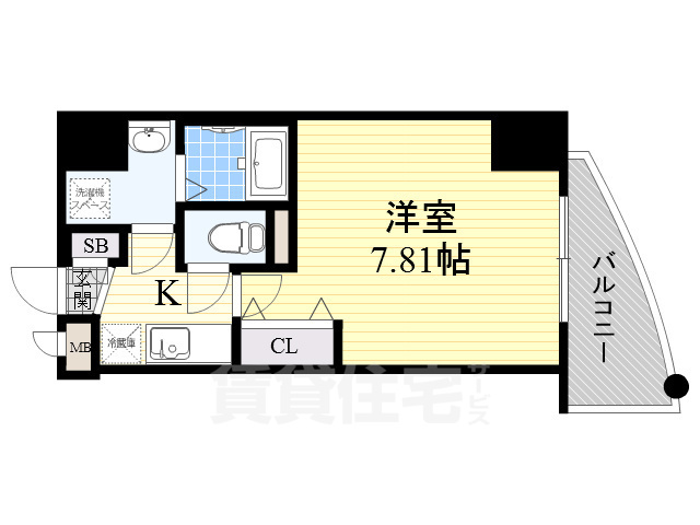 大阪市浪速区久保吉のマンションの間取り