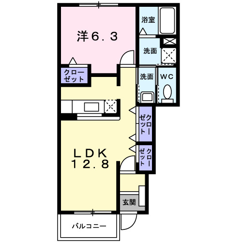 メゾンフォレスタＢ棟の間取り