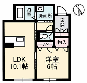 【広島市安佐南区中筋のマンションの間取り】