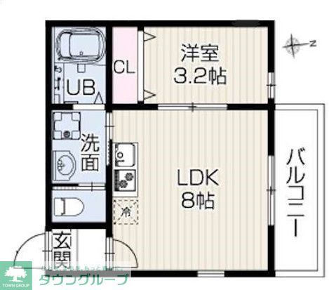 東松山市神明町のアパートの間取り