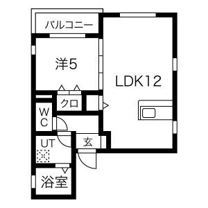 名古屋市中川区中郷のアパートの間取り