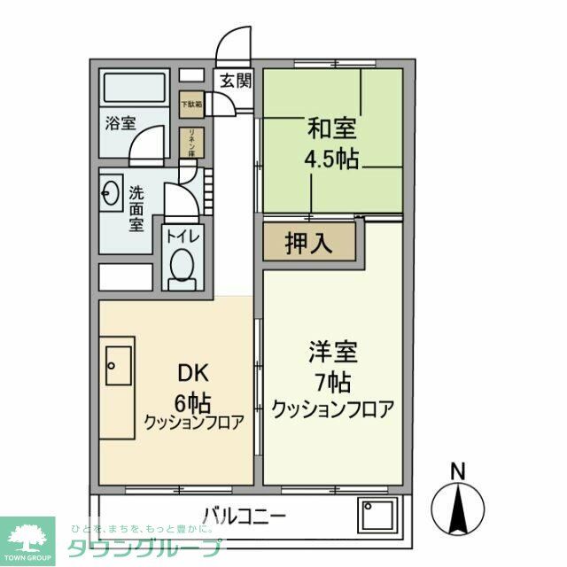 市川市南八幡のマンションの間取り