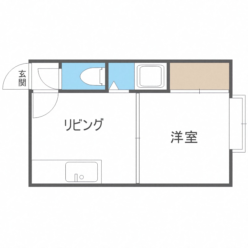 札幌市白石区本通のアパートの間取り