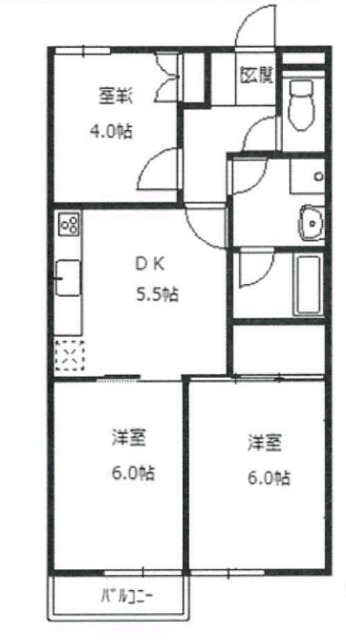 渋谷区本町のマンションの間取り