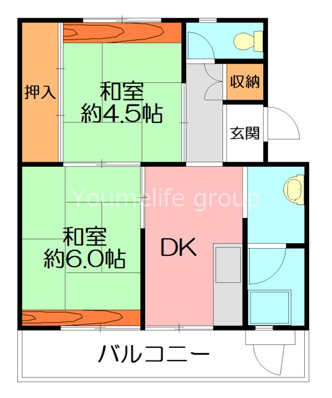 ビレッジハウス下島第二2号棟の間取り