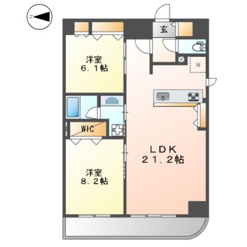 カスタリア新栄IIの間取り