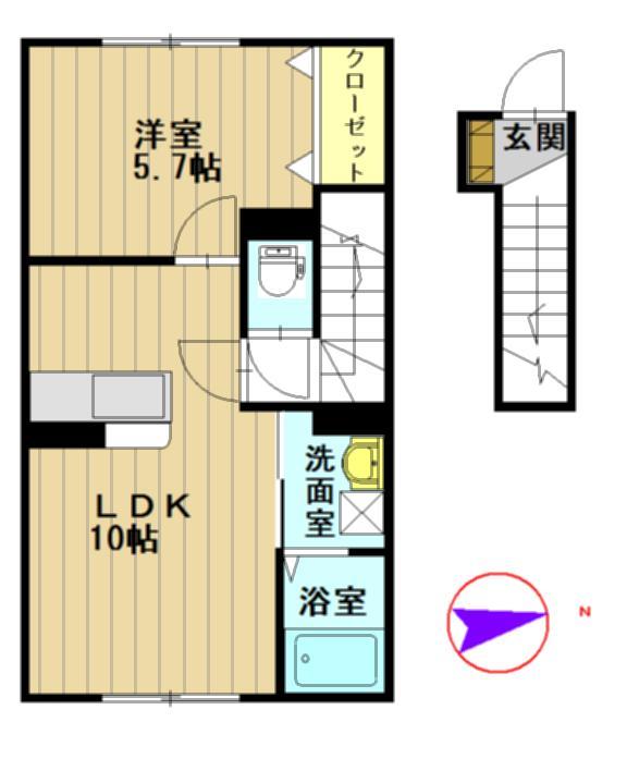 Ｄ－ｒｏｏｍ銅屋町Ｂの間取り