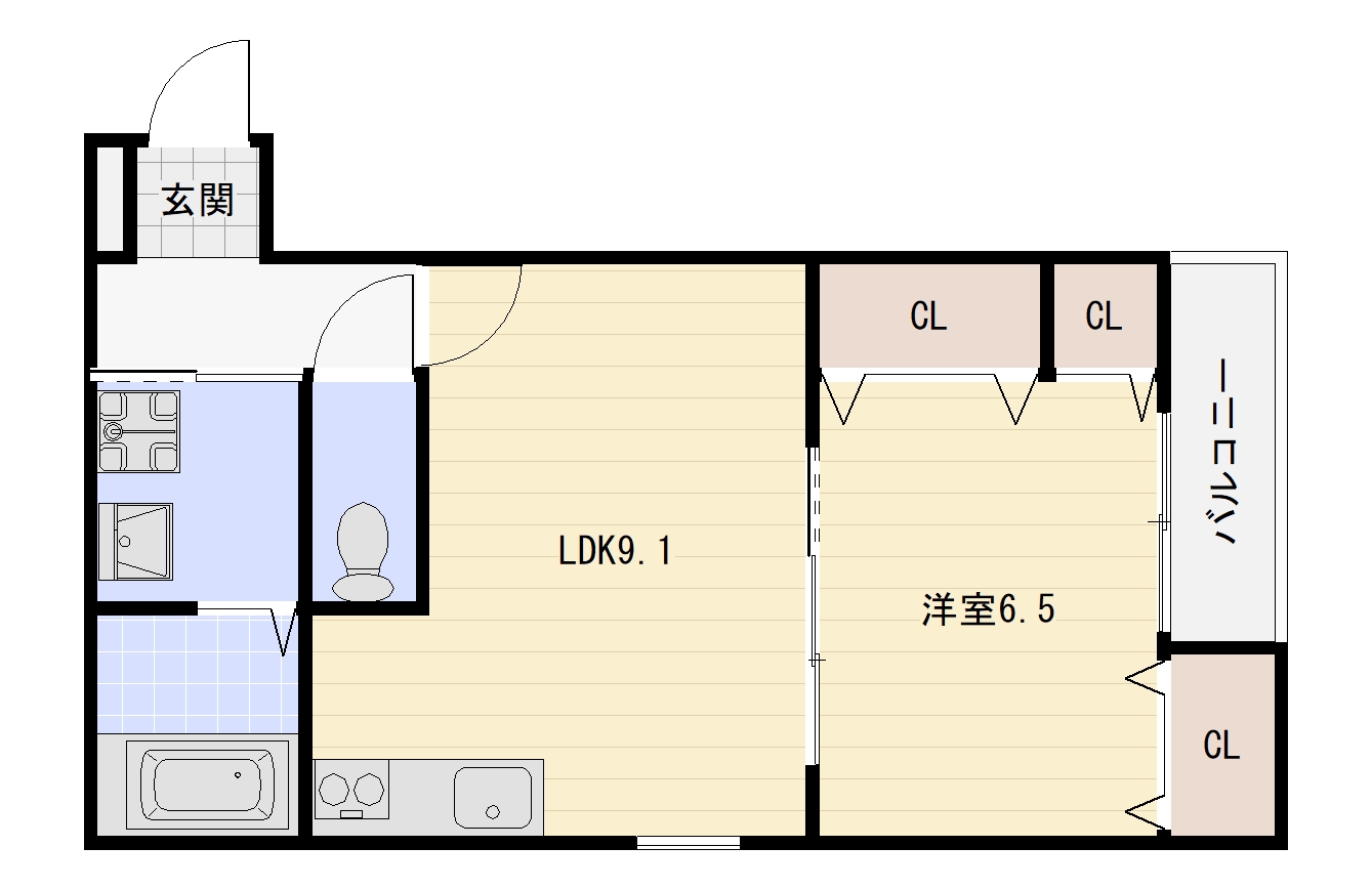地下鉄谷町線 平野駅 徒歩8分 3階建 築6年の間取り写真