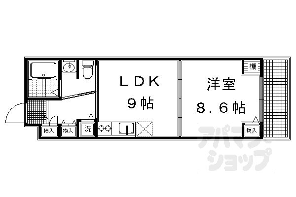 clasico北御所の間取り写真