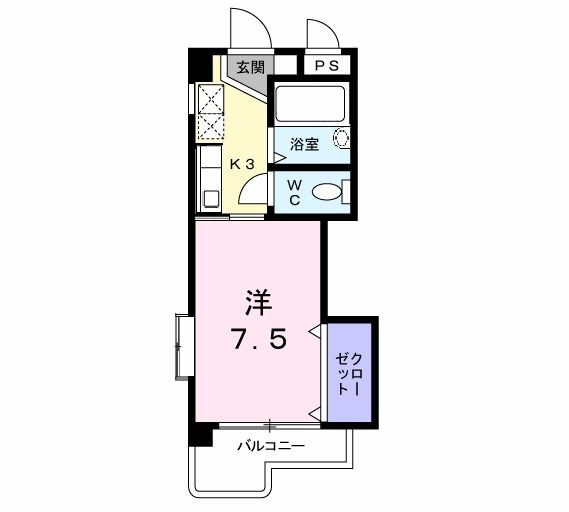 北九州市門司区柳町のマンションの間取り