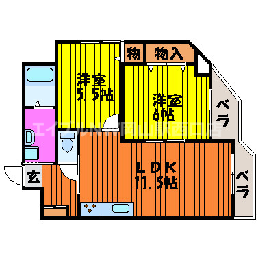 セントエルモ門田文化町の間取り