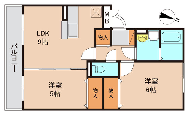 松戸市八ケ崎のアパートの間取り