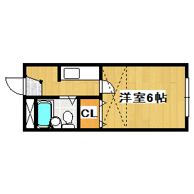 加古川市平岡町新在家のアパートの間取り