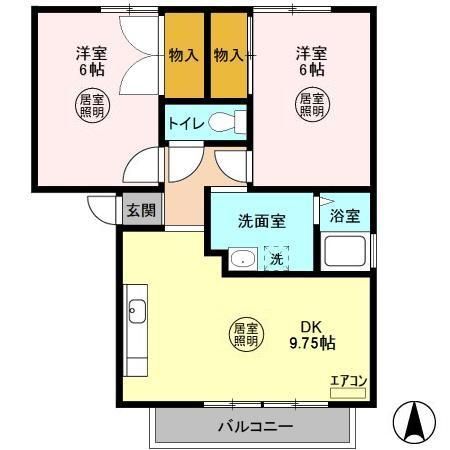 木更津市幸町のアパートの間取り