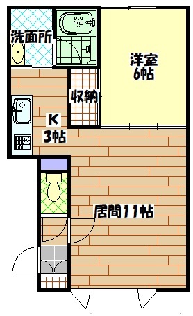 旭川市宮前一条のアパートの間取り