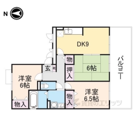 ソシアＡ棟Ｂ棟の間取り