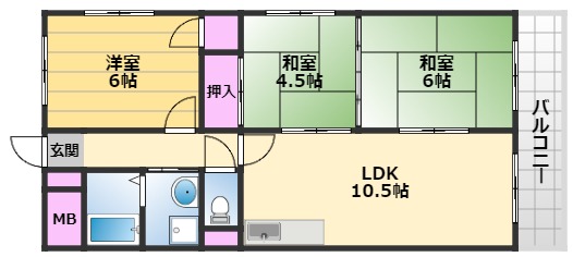 【マンション宮苑の間取り】