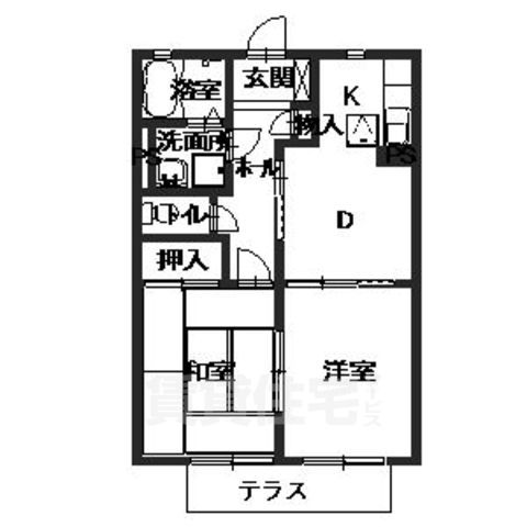 橿原市北八木町のアパートの間取り