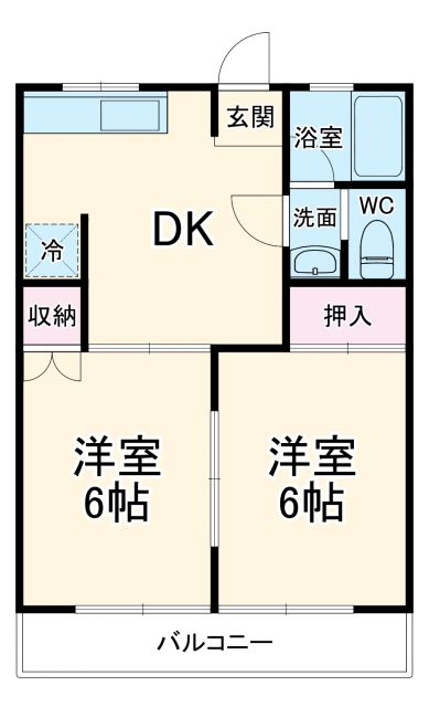 春日部市西金野井のアパートの間取り