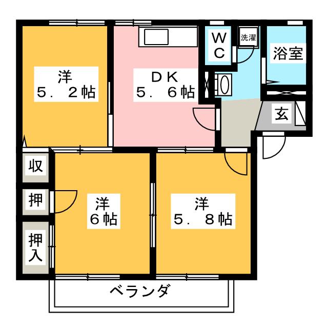 フォレストコートＣの間取り