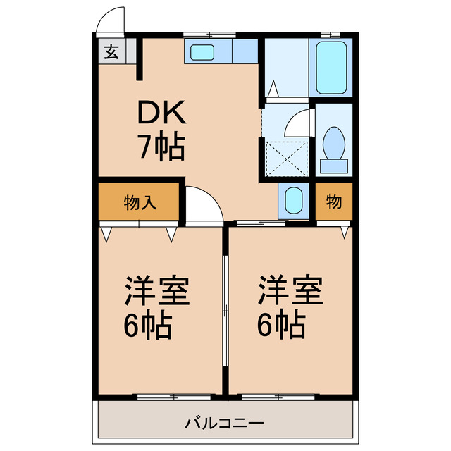 コーポ昴　IIの間取り