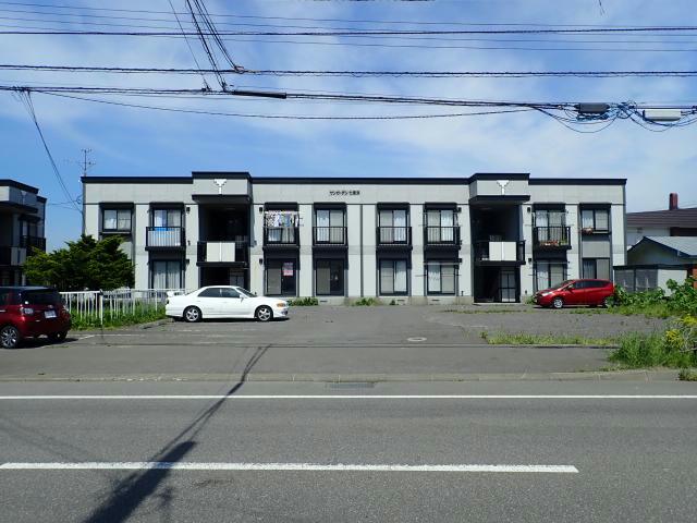 【北斗市七重浜のアパートの駐車場】