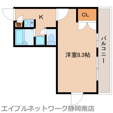 藤枝市青葉町のアパートの間取り