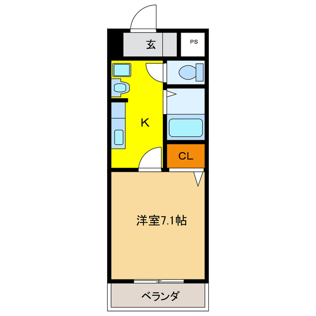 羽島郡笠松町美笠通のマンションの間取り