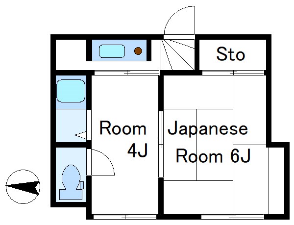 江東区白河のアパートの間取り