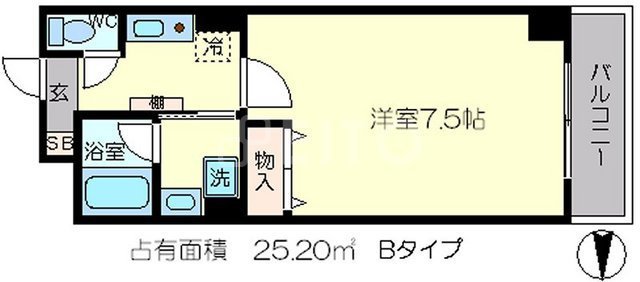 エスヴルバード一乗寺の間取り