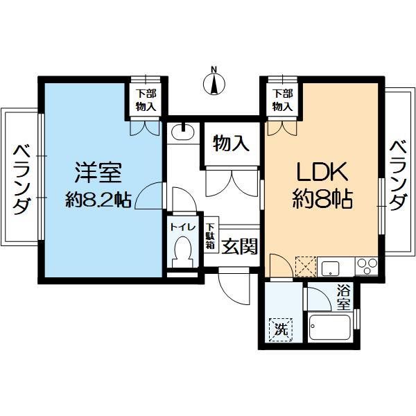 夙川フラットの間取り