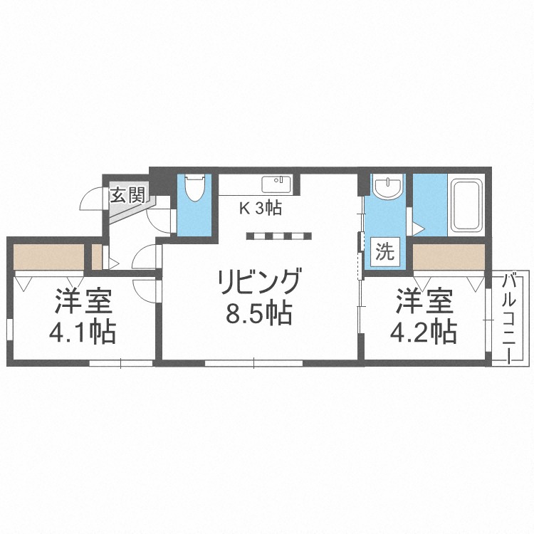 ファランドール手稲Ｉの間取り