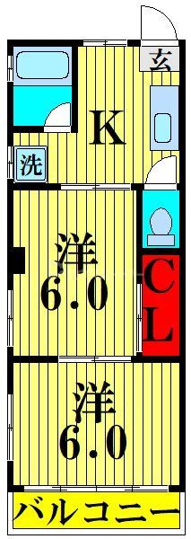 さいたま市北区土呂町のマンションの間取り